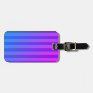 Customizable Blue and Purple Stripes Luggage Tag