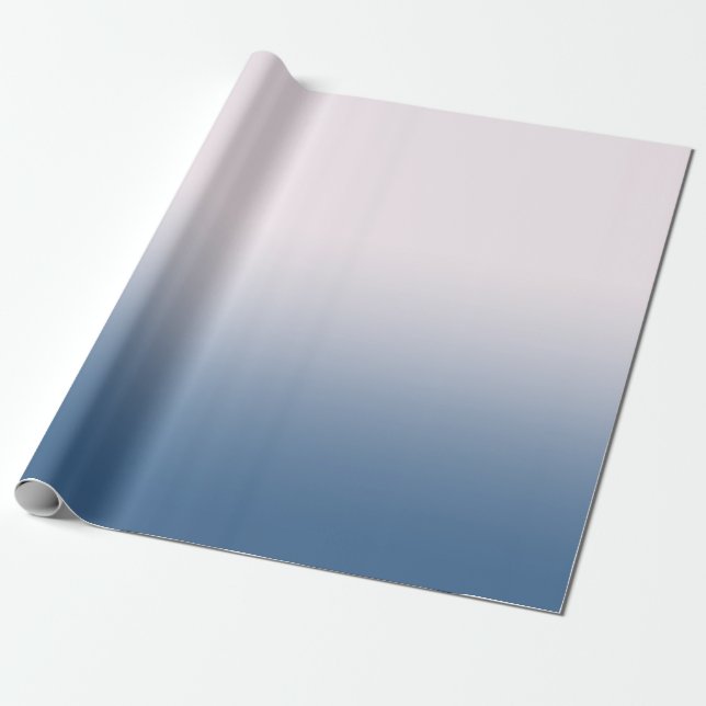 Customizable Blue and White Gradient Wrapping Paper (Unrolled)