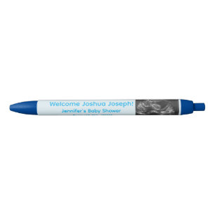 Customizable Blue Baby Shower Photo Favors Pen
