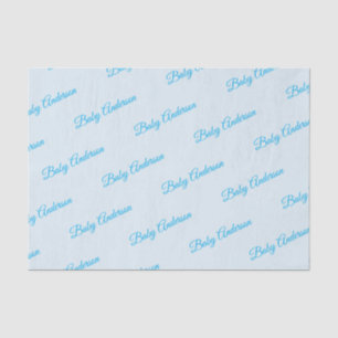 Customizable Blue Baby Shower Tissue Paper