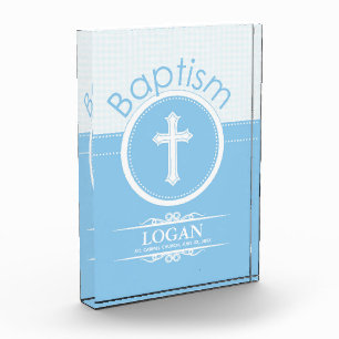 Customizable, Blue Boy Child of God Baptism Award