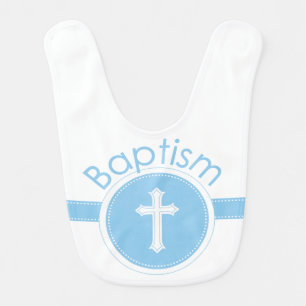 Customizable, Blue Boy Child of God Baptism Baby Bib
