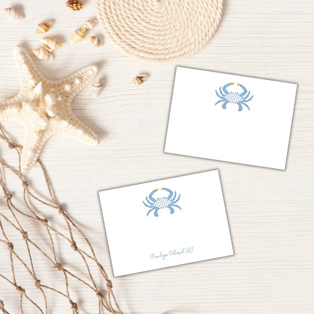 Customizable Blue Chic Crab Sticky Notes (Creator Uploaded)