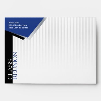 Customizable Blue Class Reunion Envelope by lovescolor at Zazzle
