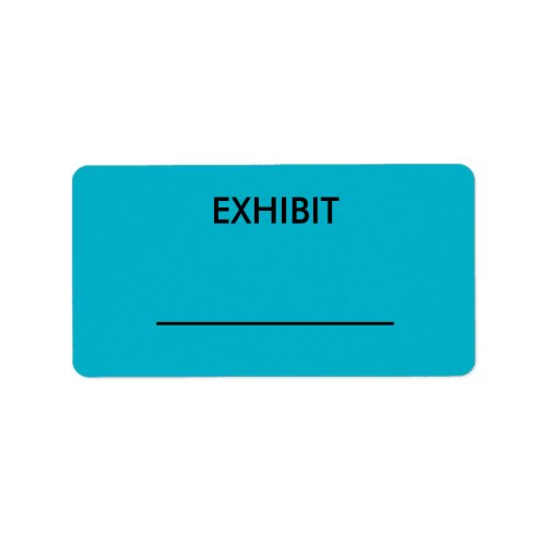 Customizable blue court reporter exhibit stickers