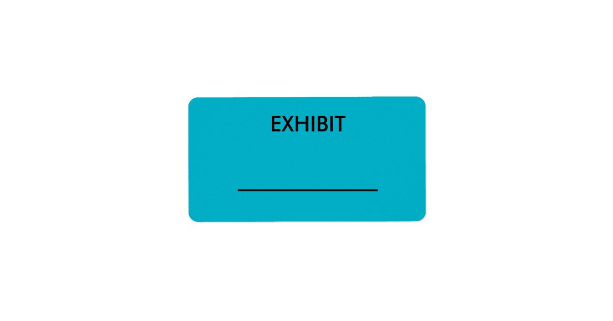Customizable blue court reporter exhibit stickers Zazzle