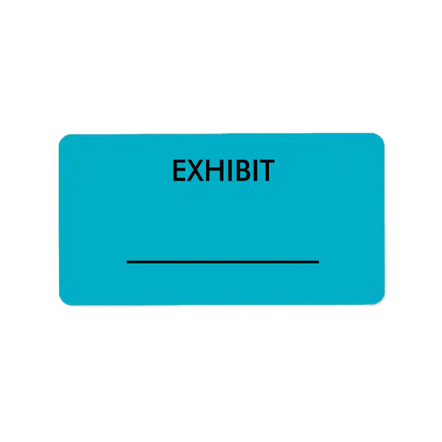 Customizable blue court reporter exhibit stickers | Zazzle