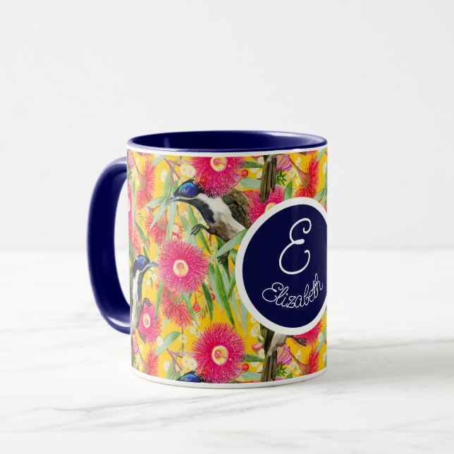 Customizable Blue-faced Honeyeater Mug (Front Left)