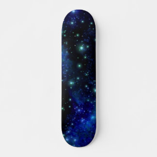 Customizable Blue Galaxy Skateboard