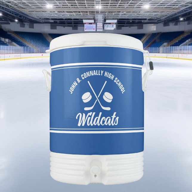 Customizable Blue Hockey Team Beverage Cooler (Creator Uploaded)