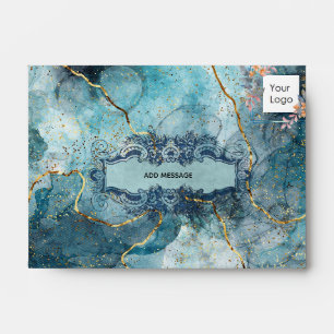 Customizable Blue Marble Design Envelope