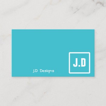 Customizable Blue Monogram Business Cards by MG_BusinessCards at Zazzle