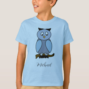 Customizable Blue Owl T-Shirt