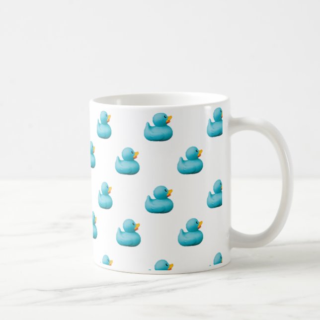 Customizable Blue Rubber Ducks by storeman Coffee Mug (Right)