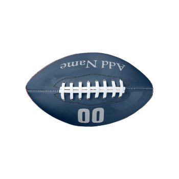 Customizable Blue & Silver Mini Football by StillImages at Zazzle