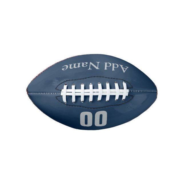 Customizable Blue & Silver Mini Football (Front)