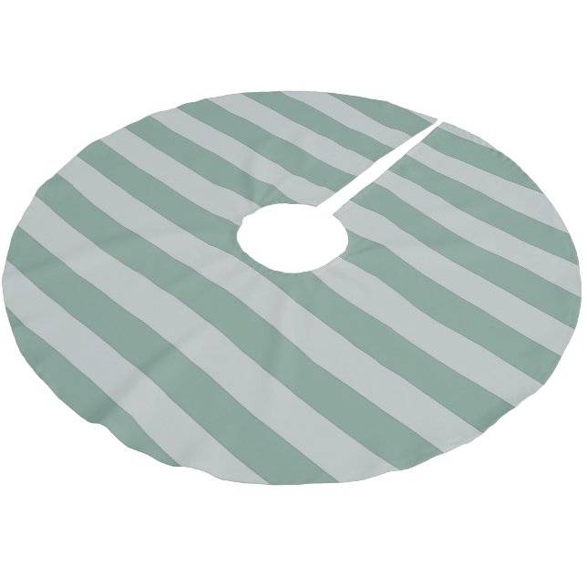 Customizable Blue Stripes Brushed Polyester Tree Skirt (Angled)