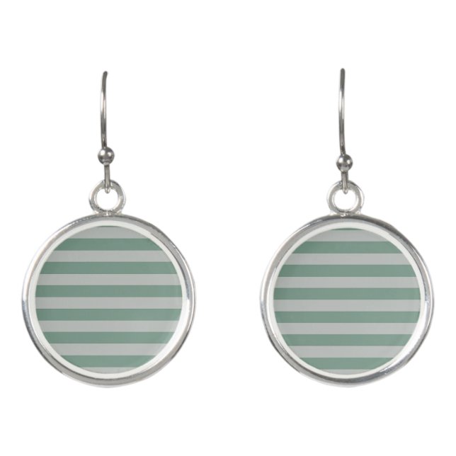 Customizable Blue Stripes Earrings (Front)