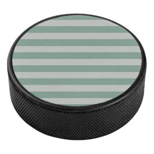 Customizable Blue Stripes Hockey Puck