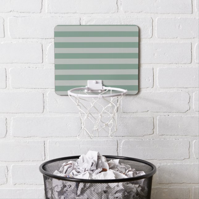 Customizable Blue Stripes Mini Basketball Hoop (In Situ)