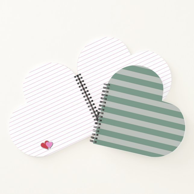 Customizable Blue Stripes Notebook (Inside)