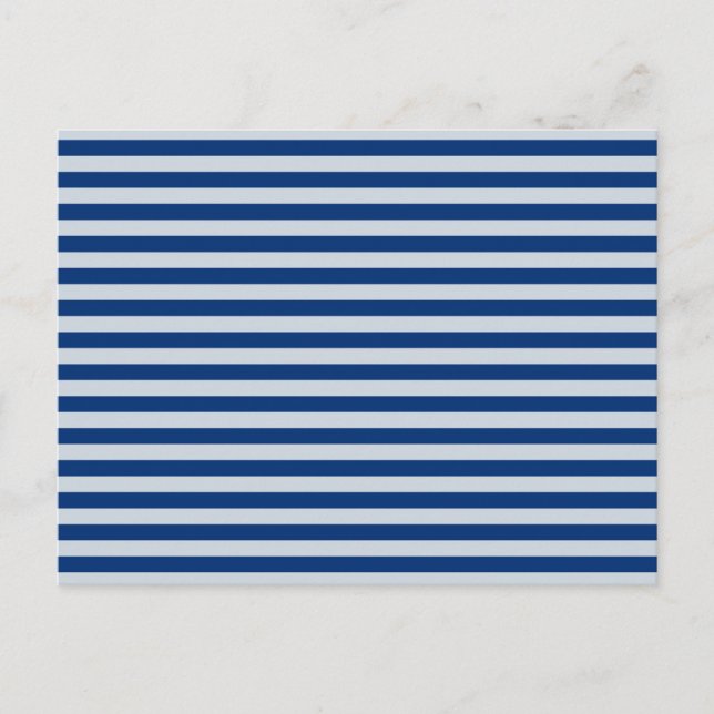Customizable Blue Stripes Postcard (Front)