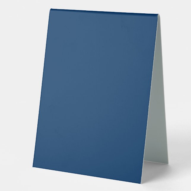 Customizable Blue Table Tent Sign (Front)