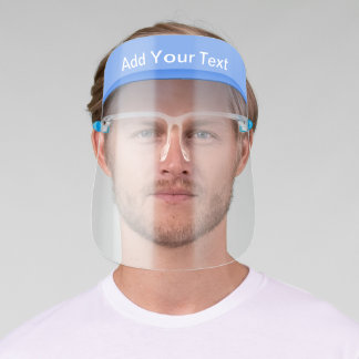 Customizable Blue Visor Face Shield