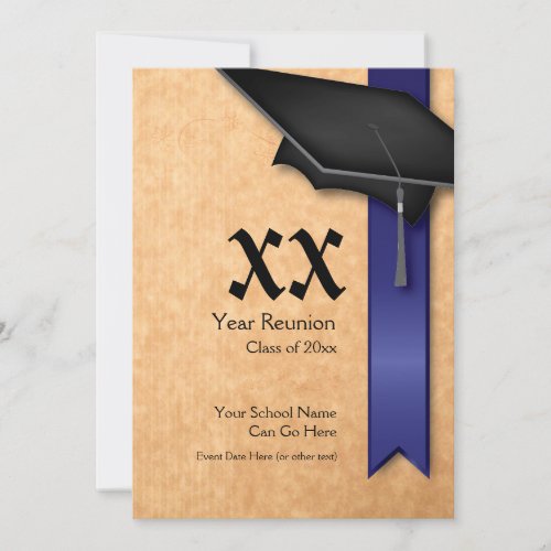 Customizable Blue Year Class Reunion Invitation