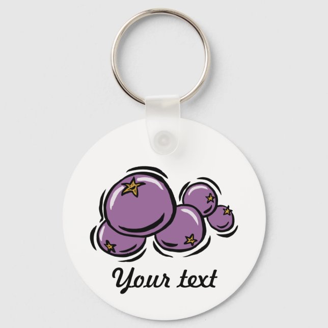 Customizable Blueberry Keychain (LIGHT) (Front)