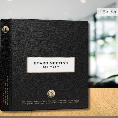 Customizable Board Meeting Binder