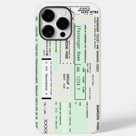 Customizable Boarding Pass Adjust This Ver1 Case-mate Iphone 14 Pro Ma