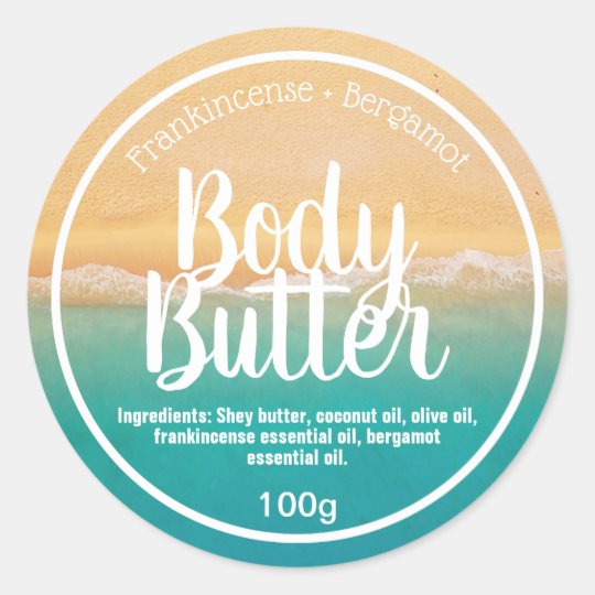 Customizable Body Butter Label