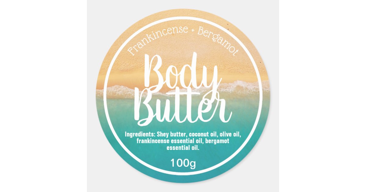 Customizable Body Butter Label Zazzle