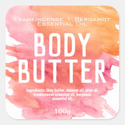 Customizable Body Butter Label