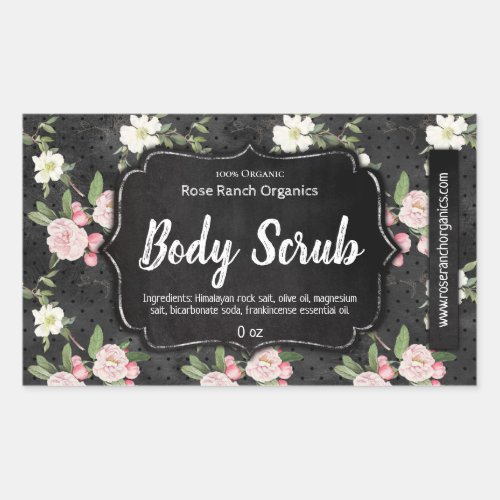 Customizable Body Scrub Label Handmade Business