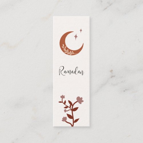 Customizable Boho Islamic Ramadan Mini Bookmark  Calling Card