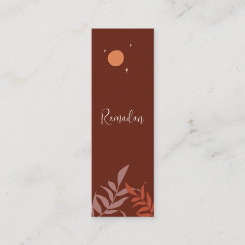 Customizable Boho Islamic Ramadan Mini Bookmark  Calling Card