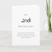 Customizable Bold Year Work Anniversary Card