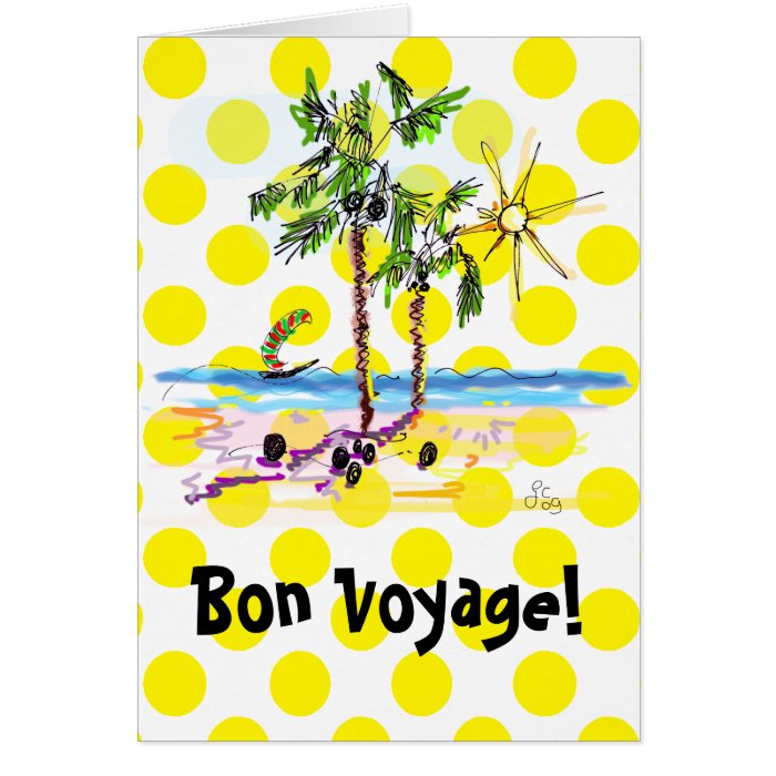 Customizable Bon Voyage Greeting Card by Ginette