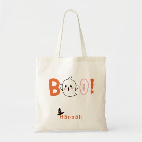 customizable Boo halloween Tote Bag