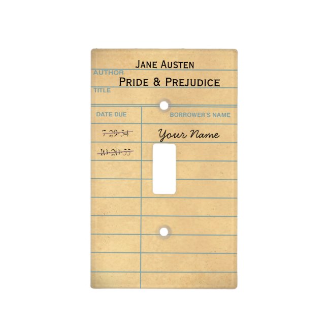Customizable Book Light Switch Cover (Front)