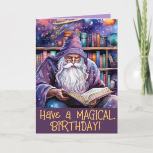 Customizable BOOK LOVER Birthday Card (Wizard)