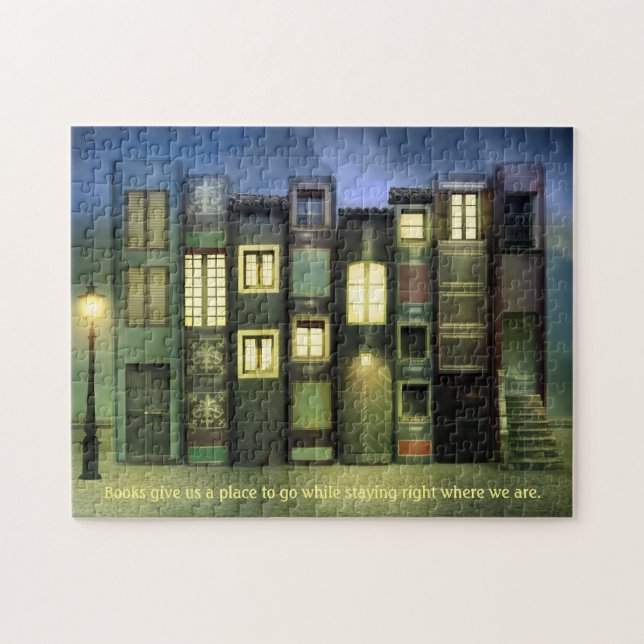 Customizable Book Lover's Jigsaw Puzzle (Horizontal)