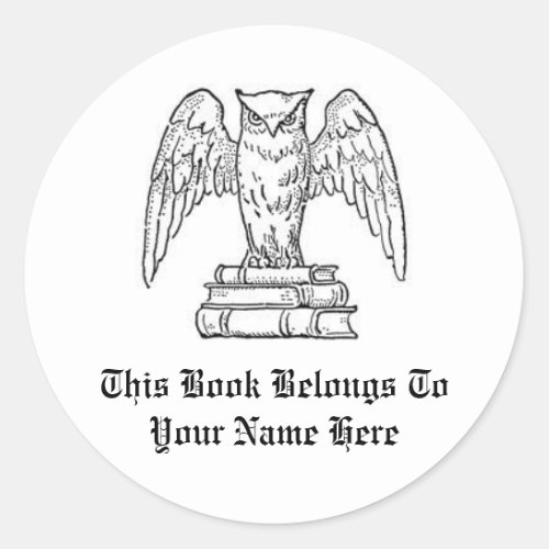 Customizable Book Name Label