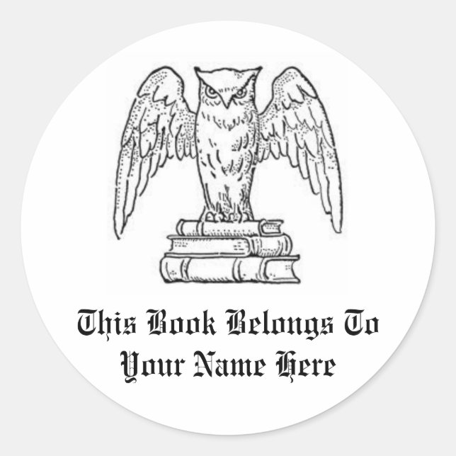 Customizable Book Name Label (Front)