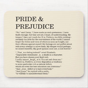 Customizable Book Quote Jane Austen Mouse Pad