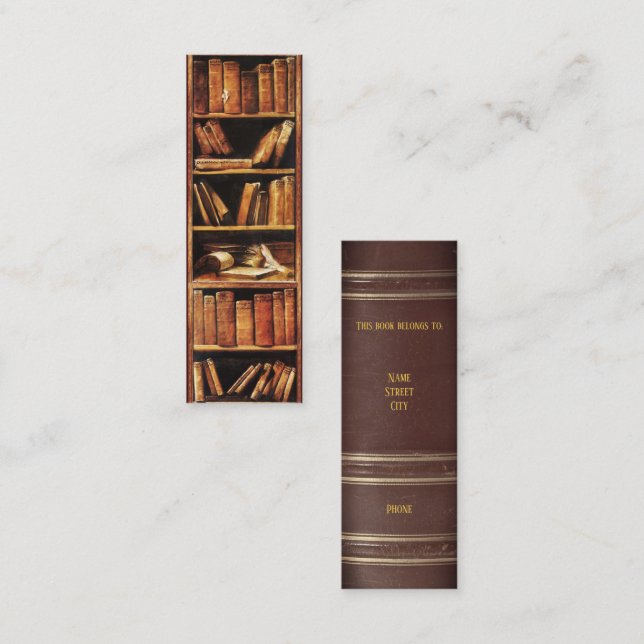(Customizable) Bookmark for Bookworms Mini Business Card (Front/Back)