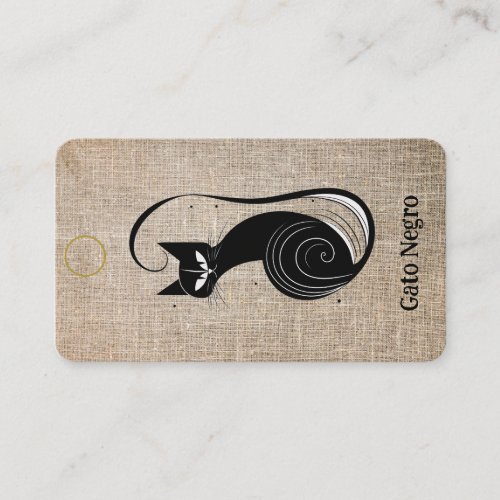Customizable Bookmark Gato NegroGato Blanco  Enclosure Card
