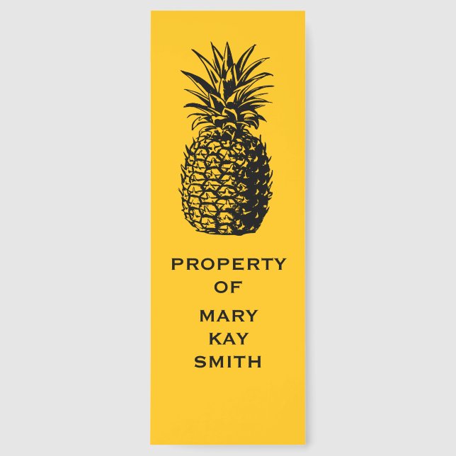 CUSTOMIZABLE BOOKMARK with Pineapple (Front)